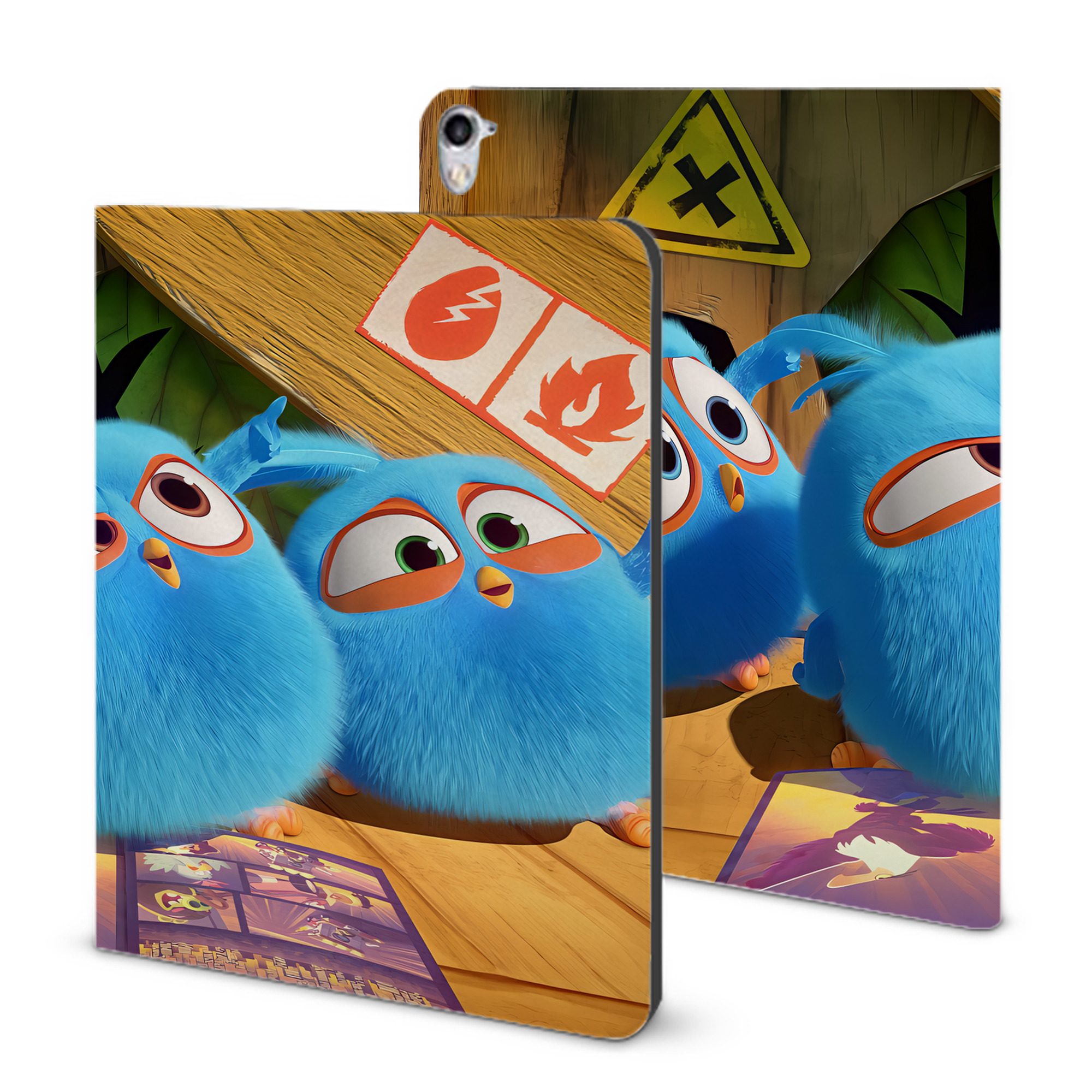 （画像用） Angry Birds アングリーバード IPad ケース ブック型 PUレザー TPU 耐衝撃 軽量 薄型 ペン収納なし 全面保護 IPad 各モデル対応